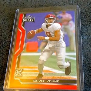 Bryce Young 2023 RC Leaf Rookie Draft Card-Carolina Panthers